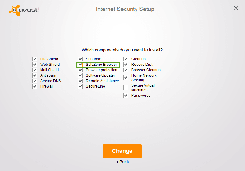 disable avast browser update