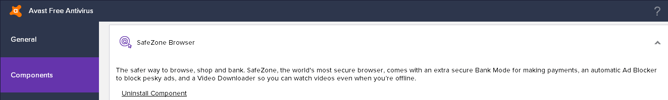 Avast SafeZone Antivirus Uninstall