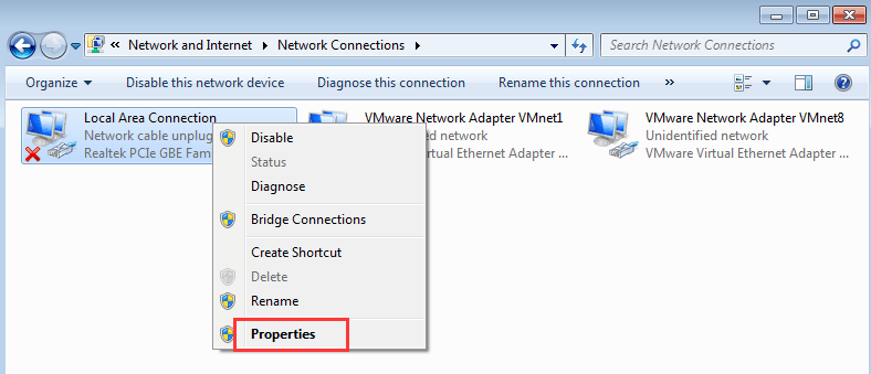 network properties DNS PROBE FINISHED BAD CONFIG