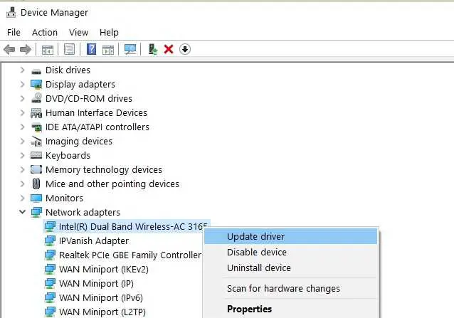 update network driver to solve dns errors