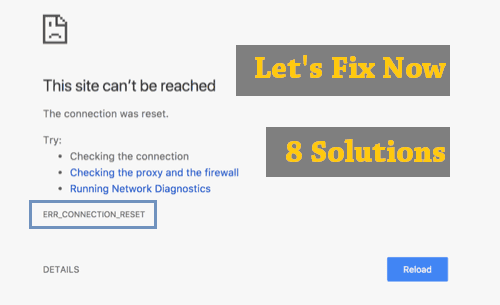ERR_CONNECTION_RESET Fix