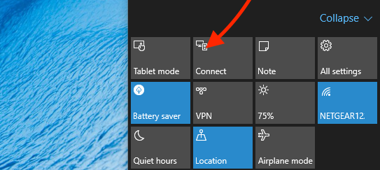Connect App in Windows 10