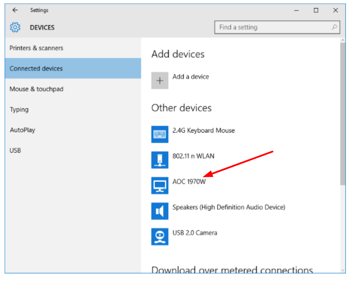 How to add device for Miracast external display?