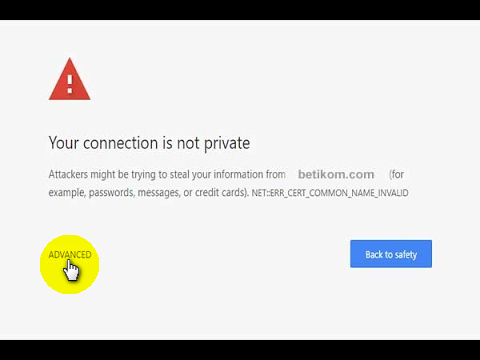 Your connection is not private fix