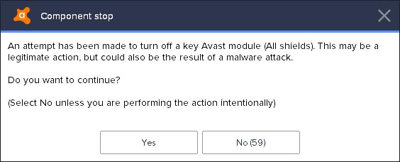 how to turn off avast online security