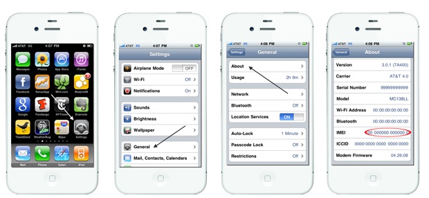 Find IMEI Number in iPhone to check if it unlocked