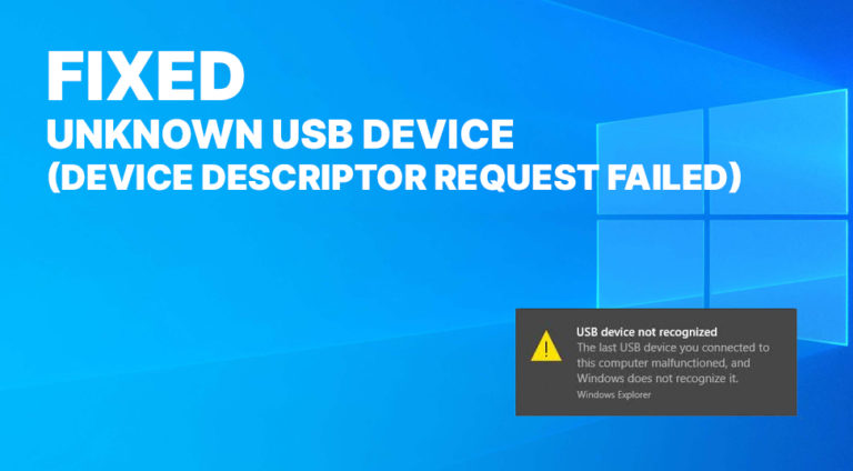 Unknown device usb windows 7 как исправить