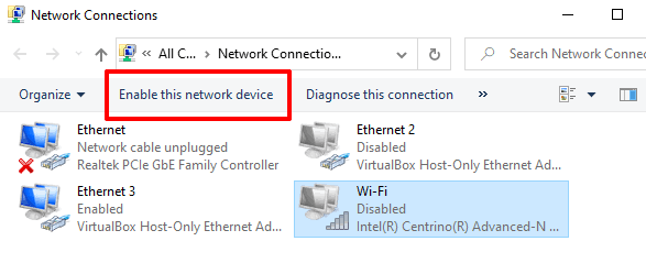 Enable this Network Device