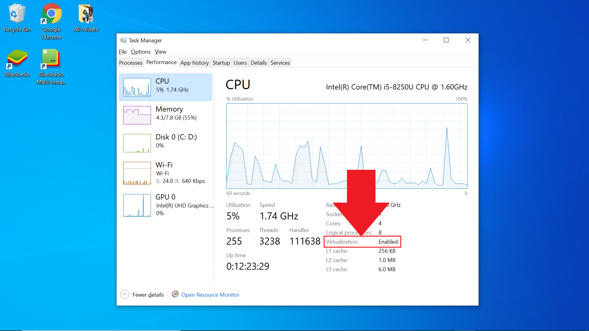 Virtualization Option in Task Manager if Windows 10