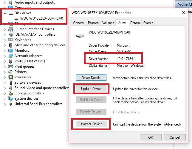 Reinstall or Update Hard Disk Drivers