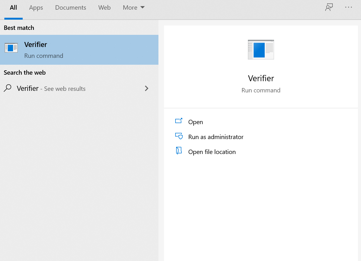 Verifier Windows 10