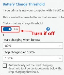  Battery Charge Threshold 